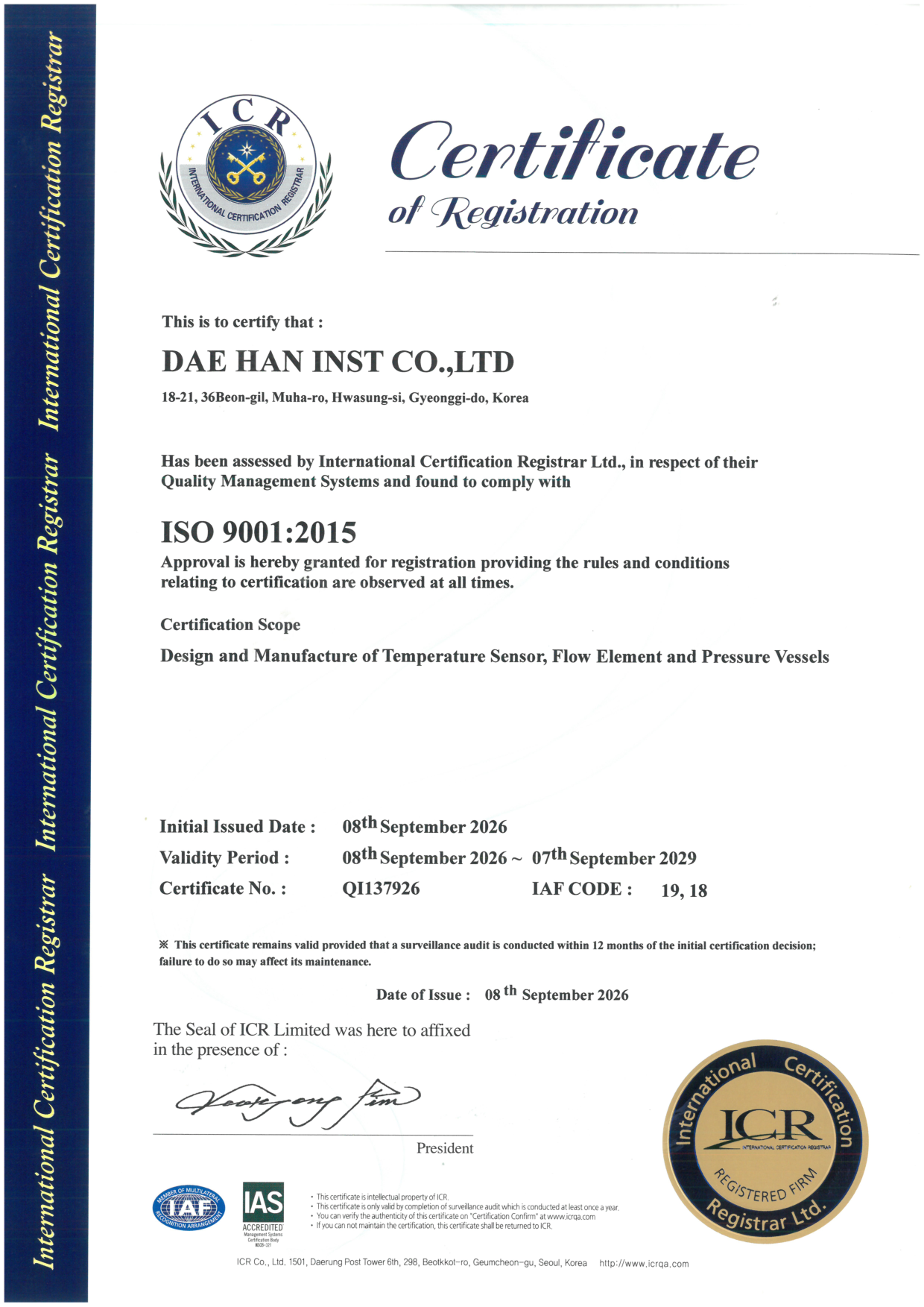 ISO 9001:2015 Certificate (ENG)